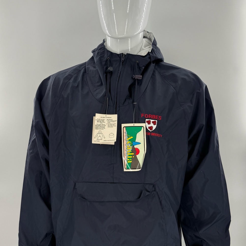 Vintage 90s Acadia Jacket Forbes Princeton University Windbreaker Blue Mens L